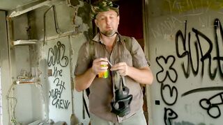 Hunter finds brand new inside an abandoned house and end up fucking