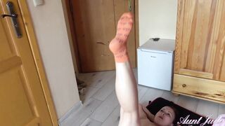 AuntJudys - Big Titted 43yo Amateur mom Wanilianna's Beauty Sweaty Workout
