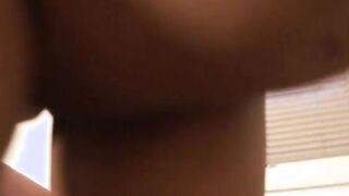 Vulgar african with perky melons loves getting pounded by white penis