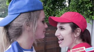 DaughterSwap3X.com - April Snow and Taylor Blake have been trying their hardest to become the incredible softball players that their stepdads know they can be