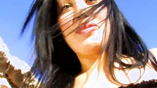 Beach Xxx - Karmen Diaz dark hair hispanic fucks and give a