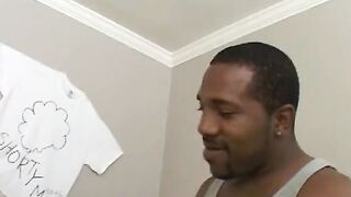 Hot Blond goddess takes ebony penis into butt and cunt then blows dick and squirted