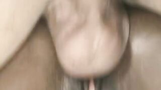 Fine butt barely legal riding a rough penis inside her bed