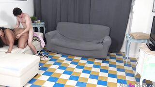 Latin cleaning lady makes a young dude happy with a SPECTACULAR POUNDED