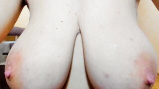 Myla Angel Tits sucking off, leaking milk, snatch play, masturbating with finger bang, putting inside ebony bra and lingerie!