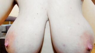 Myla Angel Tits sucking off, leaking milk, snatch play, masturbating with finger bang, putting inside ebony bra and lingerie!
