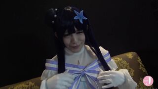 [HentaiCosplay] Idol costumed cunt with mouth with a incredible sexy upper eye says "Come with me " and fucks her backside raw!