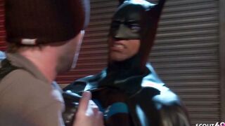 Hard Batman Parody Cosplay FFM 3Some Sex