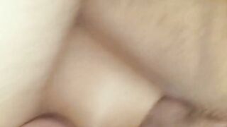 First double penetration for my fiance. Amateur double penetration jizzed