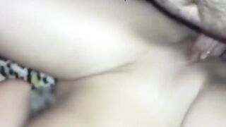First double penetration for my fiance. Amateur double penetration jizzed