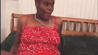 Ebony Goddess sucking off white cock before getting screwed