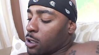 African Girl is bent over and fuck from behind on the couch