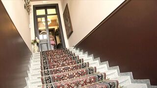 Big penis fills up the crazy hot teenagers's twat on this school cunt with mouth next door