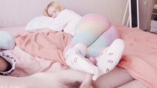 Teenagers step-daughter getting anal cumshot into her tight hole
