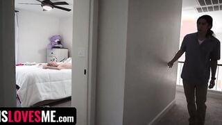 Sis Loves Me - Blonde Teenie Caught Masturbating By Step Guy Bought His Silence By Giving
