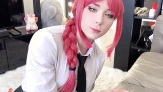 Makima Fucks Denji. He Cum two Times: Cummed and Facial