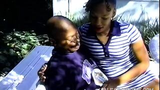 Outside nailed with young bimbo