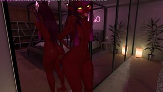 Demon chick Meru Plays with her Bad Dragon Vibrator - Animated, VRchat erp - Preview