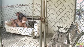 Erotic blonde cunt with mouth wants to got plowed outdoor