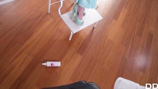 Dom Angelica Heart's dyke bondage cunt and asshole inspection