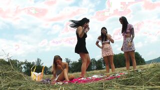 NO LINGERIE BEND OVER: hot Tight Cunt girls having fun public into mini skirt short skirts