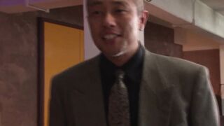 Japanese barely legal got squirted by some men before pissing inside their mouth