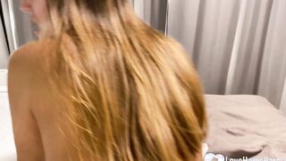 My roommate inside ebony tights gets my penis