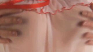 Fan service for you into my watch-through underwear top