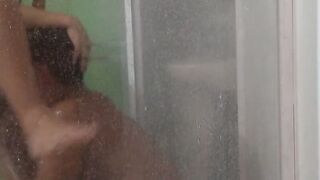 hispanic 19 year old cheating GF fucking inside the restroom with big black dick and cuckolding her BF