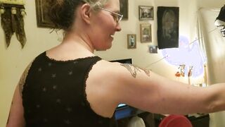 Rock gets bound up and played with by Satin