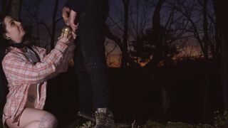 Submissive bae gets repeated assfucking while mountain climbing, with piss and sweaty booty eating for fuel