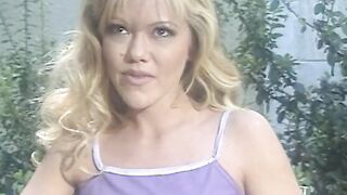 Cheating blonde secretary prefers to masturbate rather got fuck by hubby