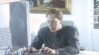 Cheating blonde secretary prefers to masturbate rather got fuck by hubby