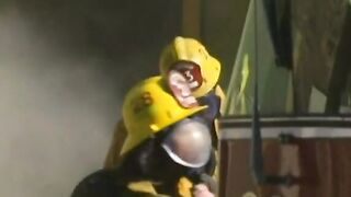 Big Titted luxurious dark haired gets her hole drilled by fire man near the fire track