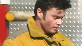 Big Titted luxurious dark haired gets her hole drilled by fire man near the fire track