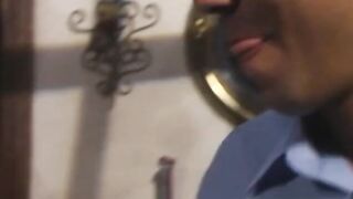 Total blonde goddess lets blows old man's penis then takes it into her tight cunt