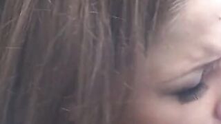 Crazy Hot, young dark hair beauty takes a rough dick inside her butt, cum on her face