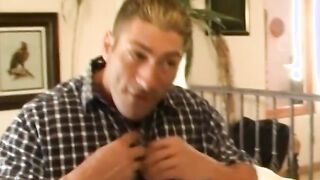 Just eighteen brun with tattoo soak blows beefy dick then gets meaty butt banged!