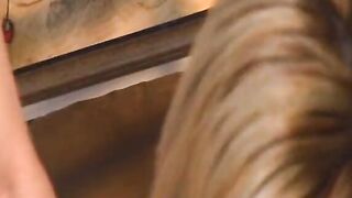 Her great titties bounce up and down while she ride his huge dick