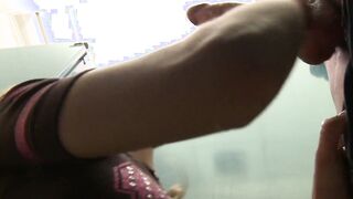 Charming teen-year-older stepsister gets banged into toilet - Nicole Ray