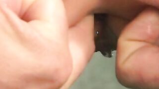 Beauty blonde thot after solo masturbation gets her asshole drilled by her hubby