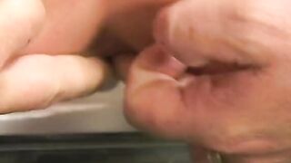 Beauty blonde thot after solo masturbation gets her asshole drilled by her hubby