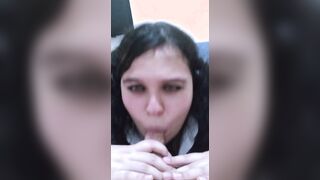 American school sluts blowing my penis. I cum into her face