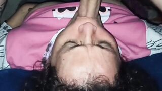 Old Milf likes to suck dick and rim job for her son's friend
