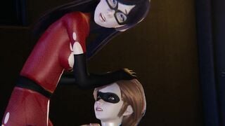 Futa Incredibles - Violet gets creampied by Helen Parr - 3D Porn