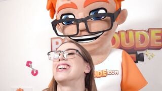 Big Titted bimbo with glasses Jackie Hoff gets a rough pounding