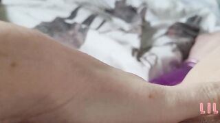 Having Fun with my new purple xl sex toy