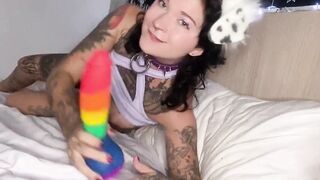 Puppygirl and big vibrator