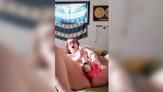 Amateur BBW Ride and Fucks XL Toy