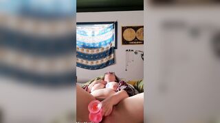 Amateur BBW Ride and Fucks XL Toy